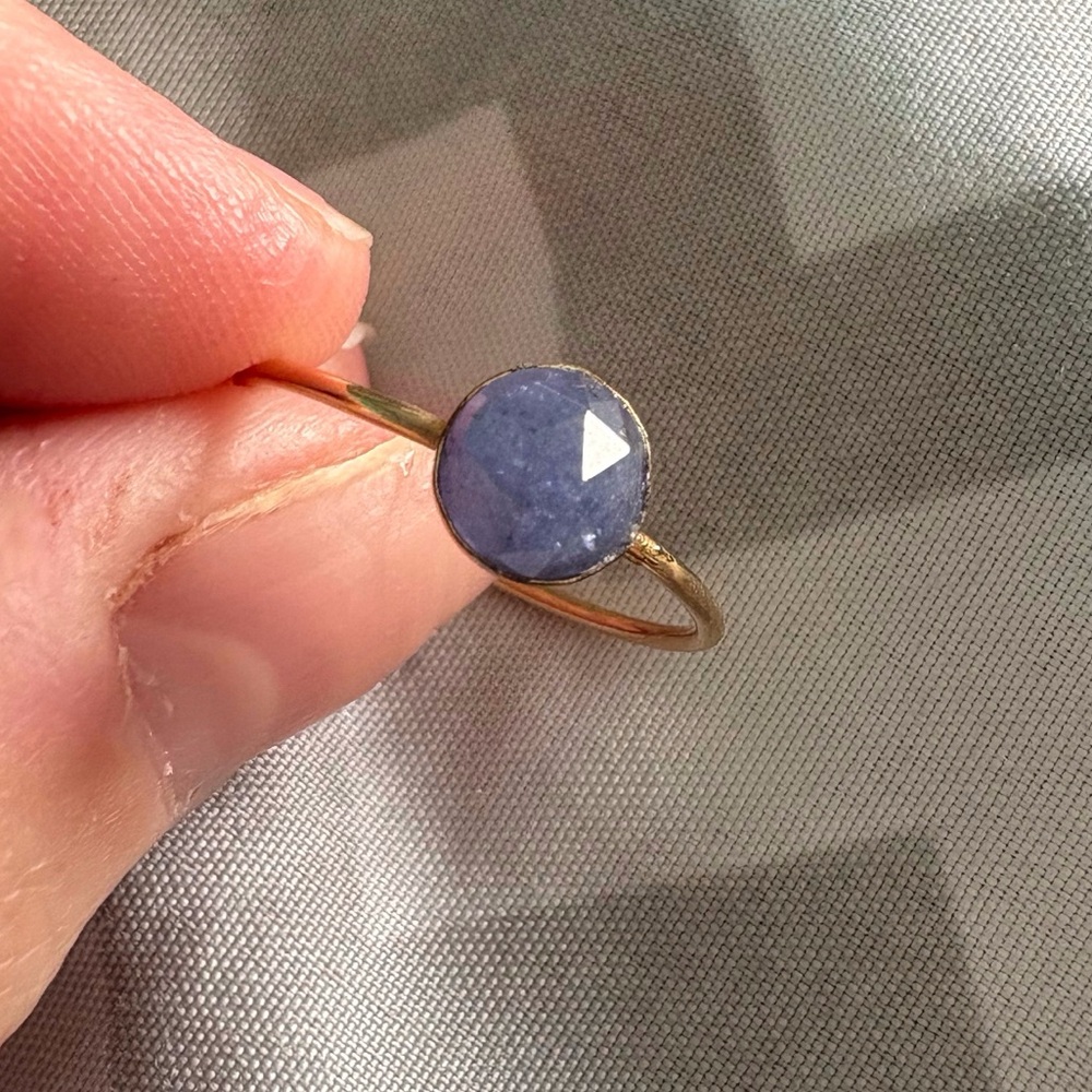 Gold Tanzanite Gem Ring Size 7